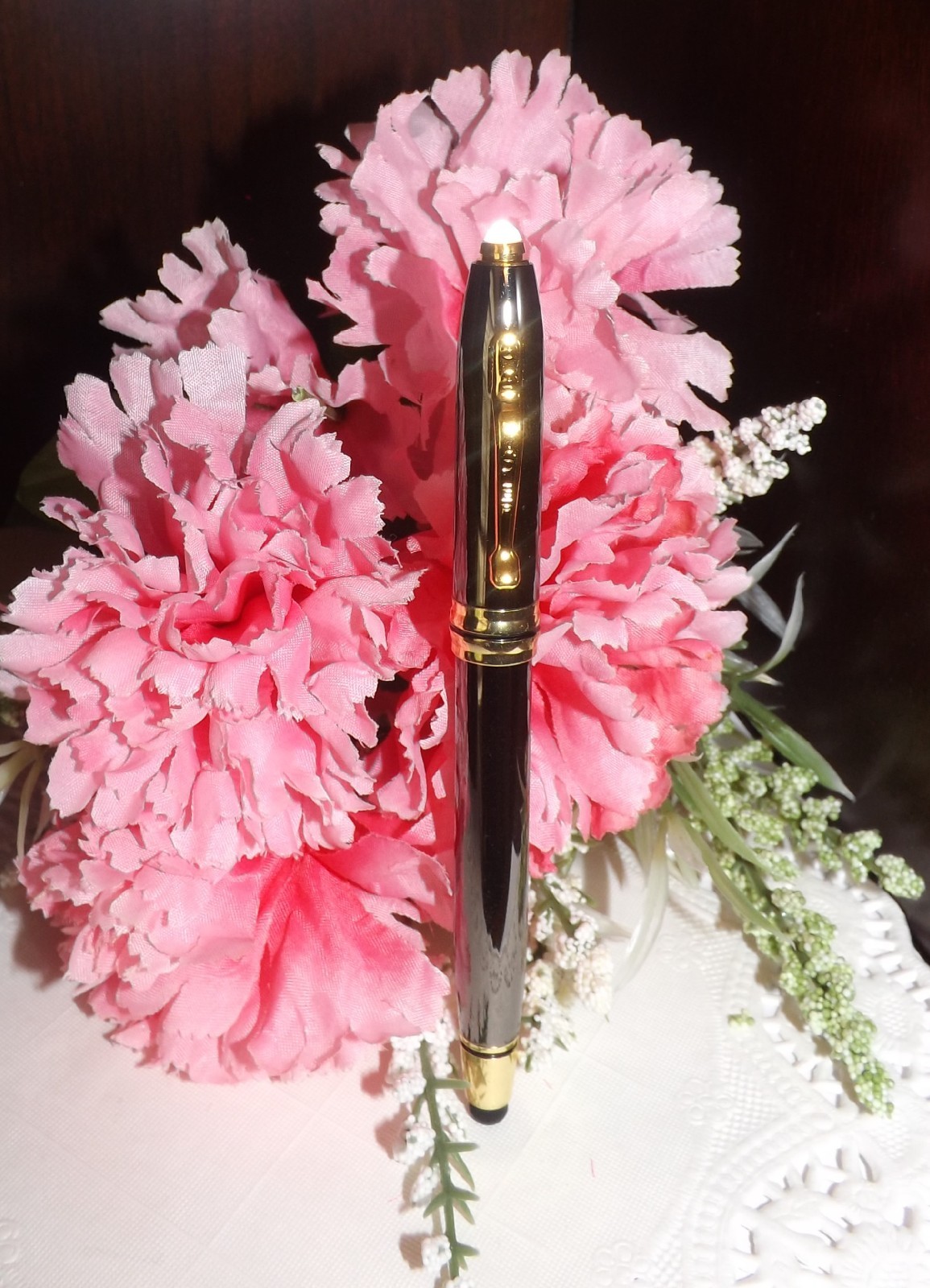 3 in 1 Royale Excel Tech Gunmetal Ballpoint Stylus LED Adler Pen-Quality