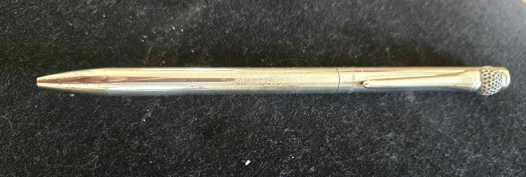 RARE POUCH/BOX TIFFANY & CO. CROSS STERLING SILVER PEN w/GOLF BALL INSIGNIA