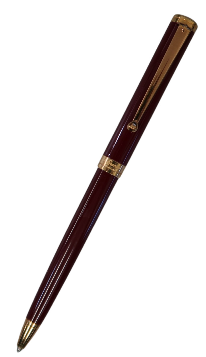 Cranes Burgundy & Gold Trim Ballpoint Pen In Box *