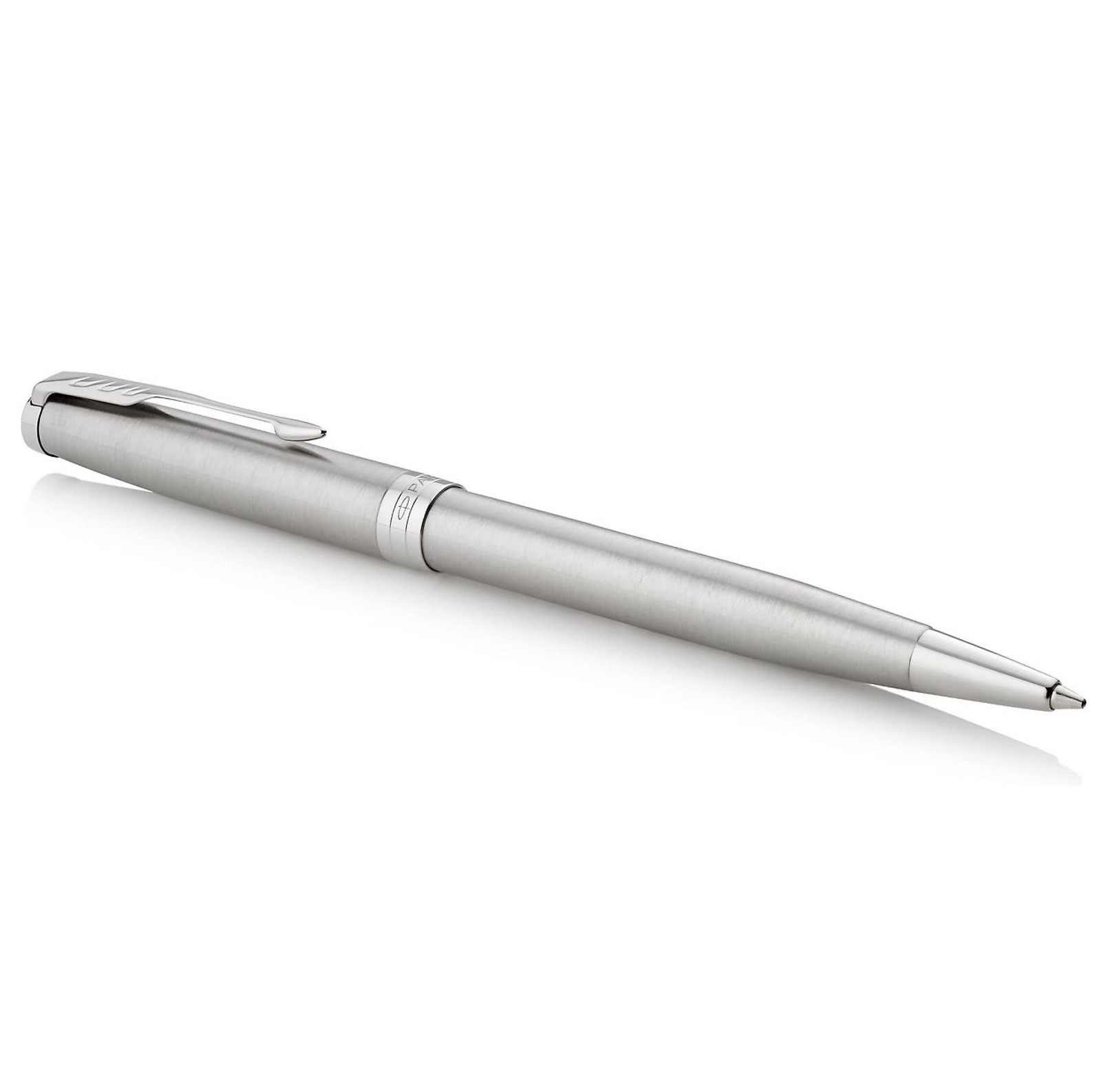 Parker Sonnet Ballpoint Pen Stainless Steel Palladium Trim Medium Point Black
