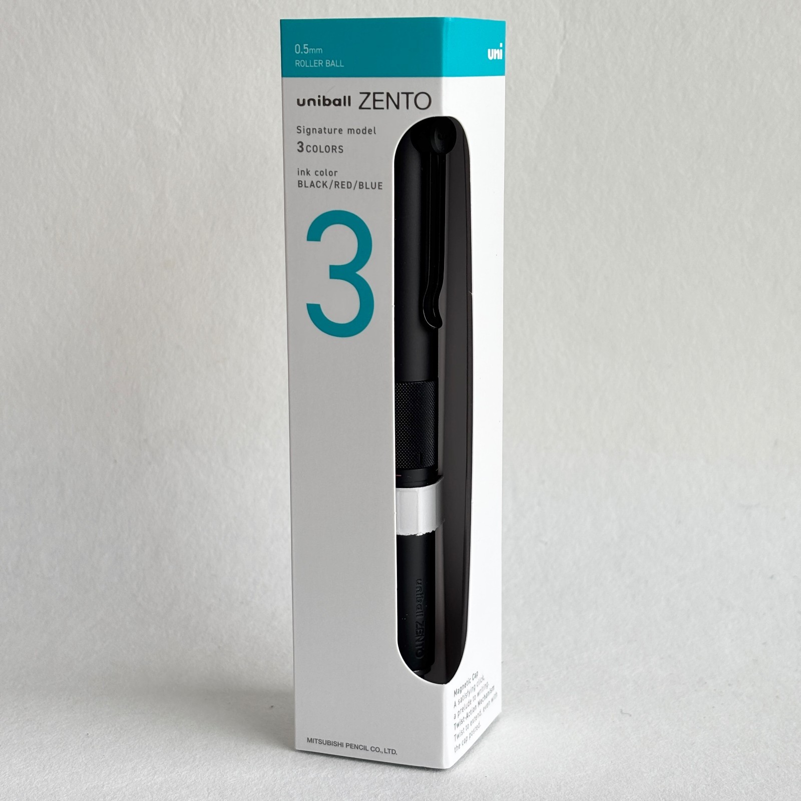 uniball ZENTO Signature Model 3-Color Ballpoint Pen 0.5mm M-Black Black/Red/Blue
