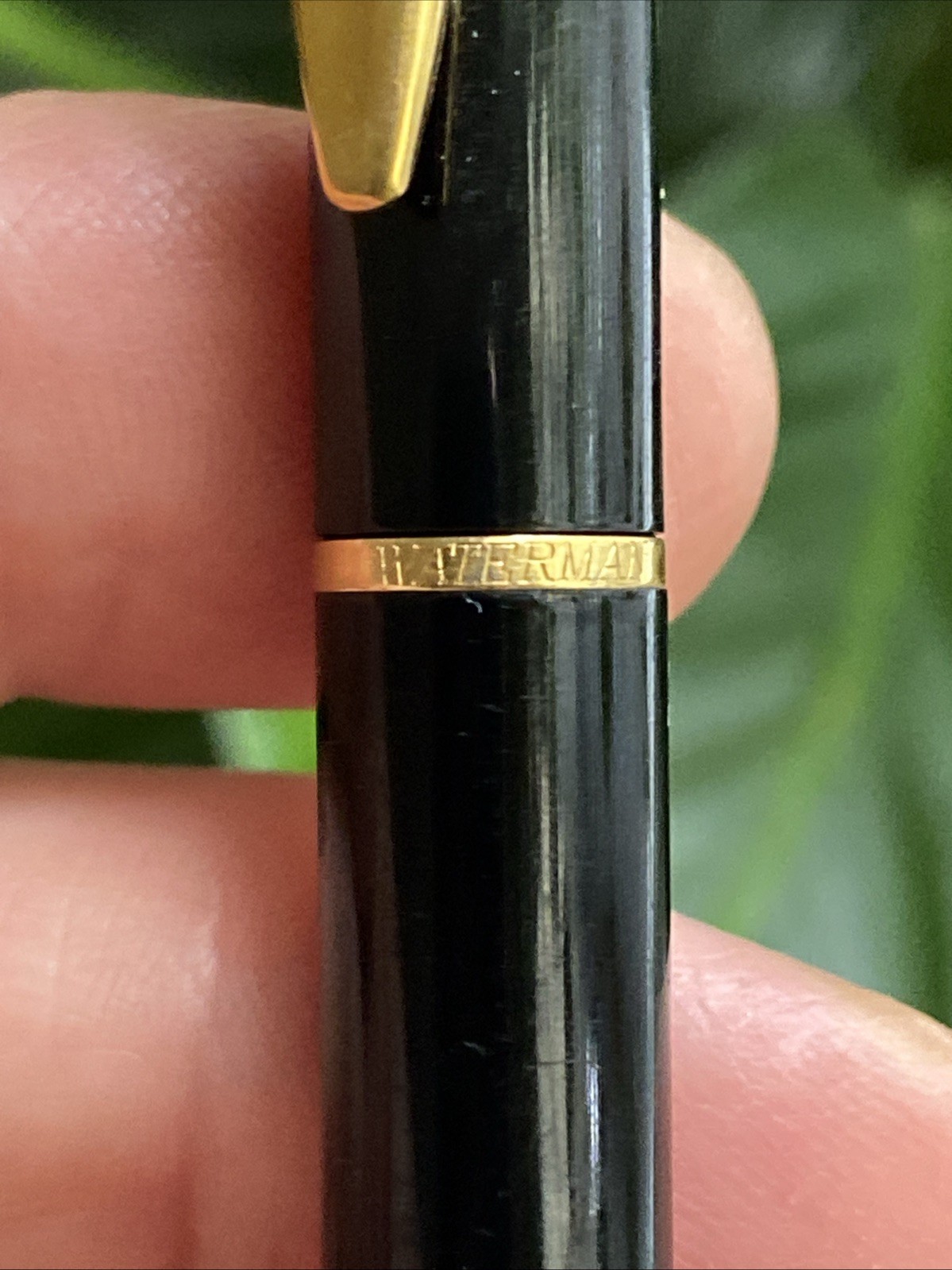 Vintage Waterman Hemisphere Black With Gold Trim Ballpoint & Pencil Set Paris