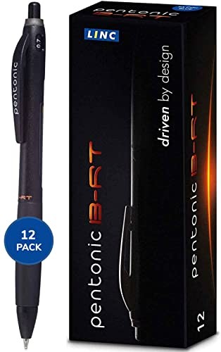 Pentonic BR-T Retractable Ballpoint Pens, 12 Count 12 Count (Pack of 1) Black