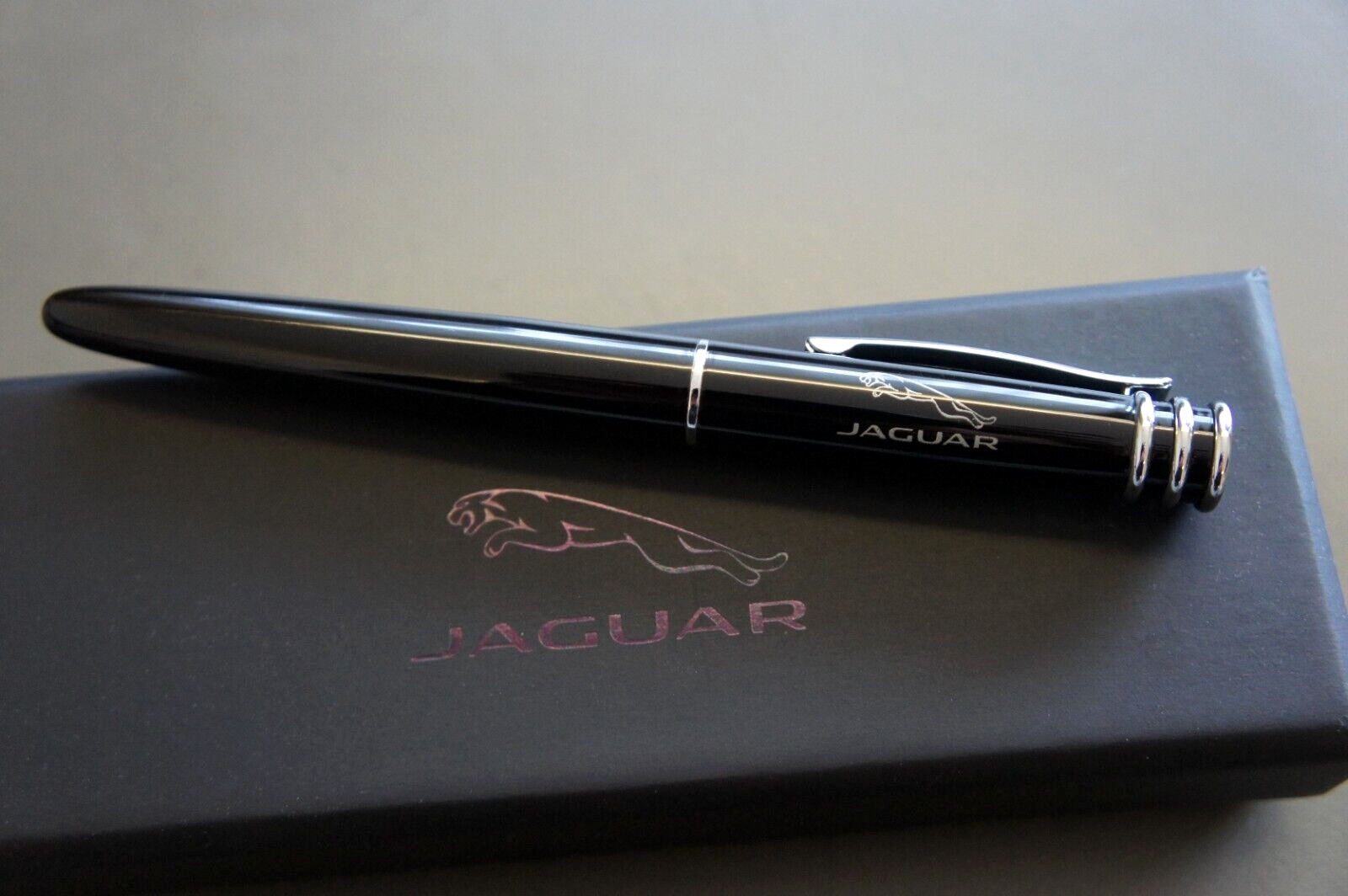 New Porsche Driver’s Selection Black Plastic Signature Ballpoint Roller Ball Pen