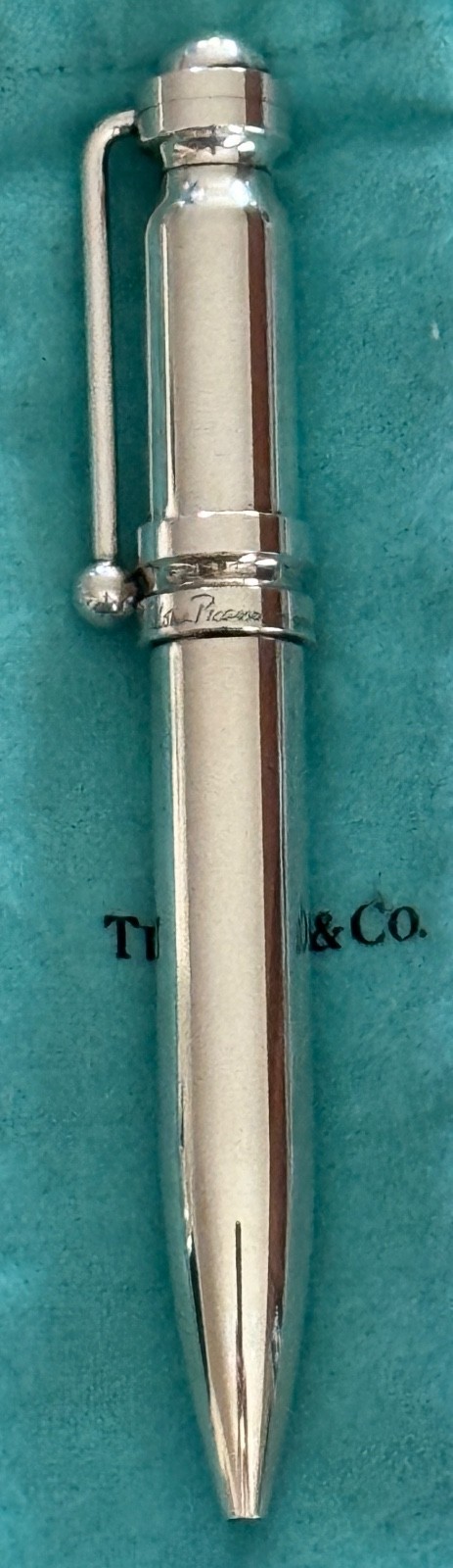 Tiffany & Co. Pen Ballpoint Paloma Picasso Groove Sterling Silver 925