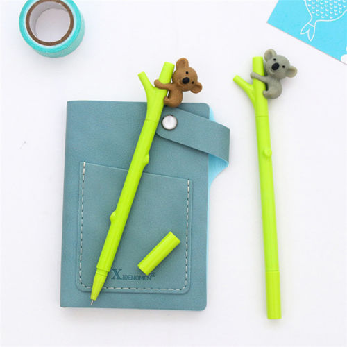 4Pcs Cute Cartoon Koala Gel Pen 0.5mm Black Ink Stationery School Pens Gifts