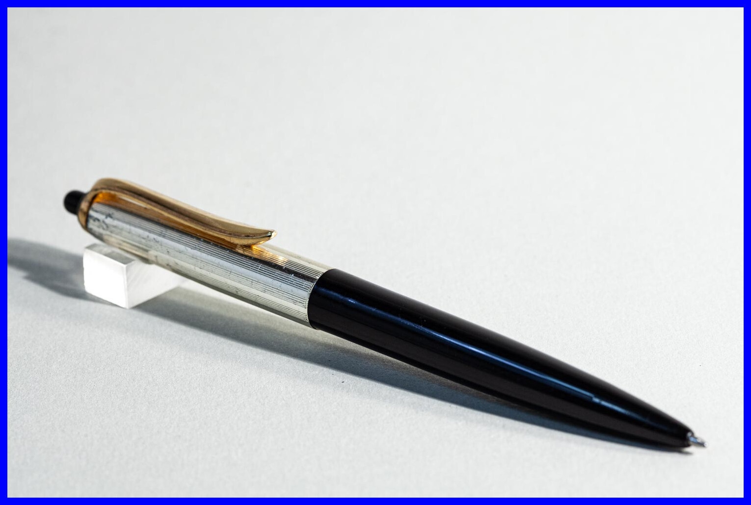 1950s Vintage Ballpoint Pen In Black & Silver With ‘MERCEDES BENZ’ Engraving