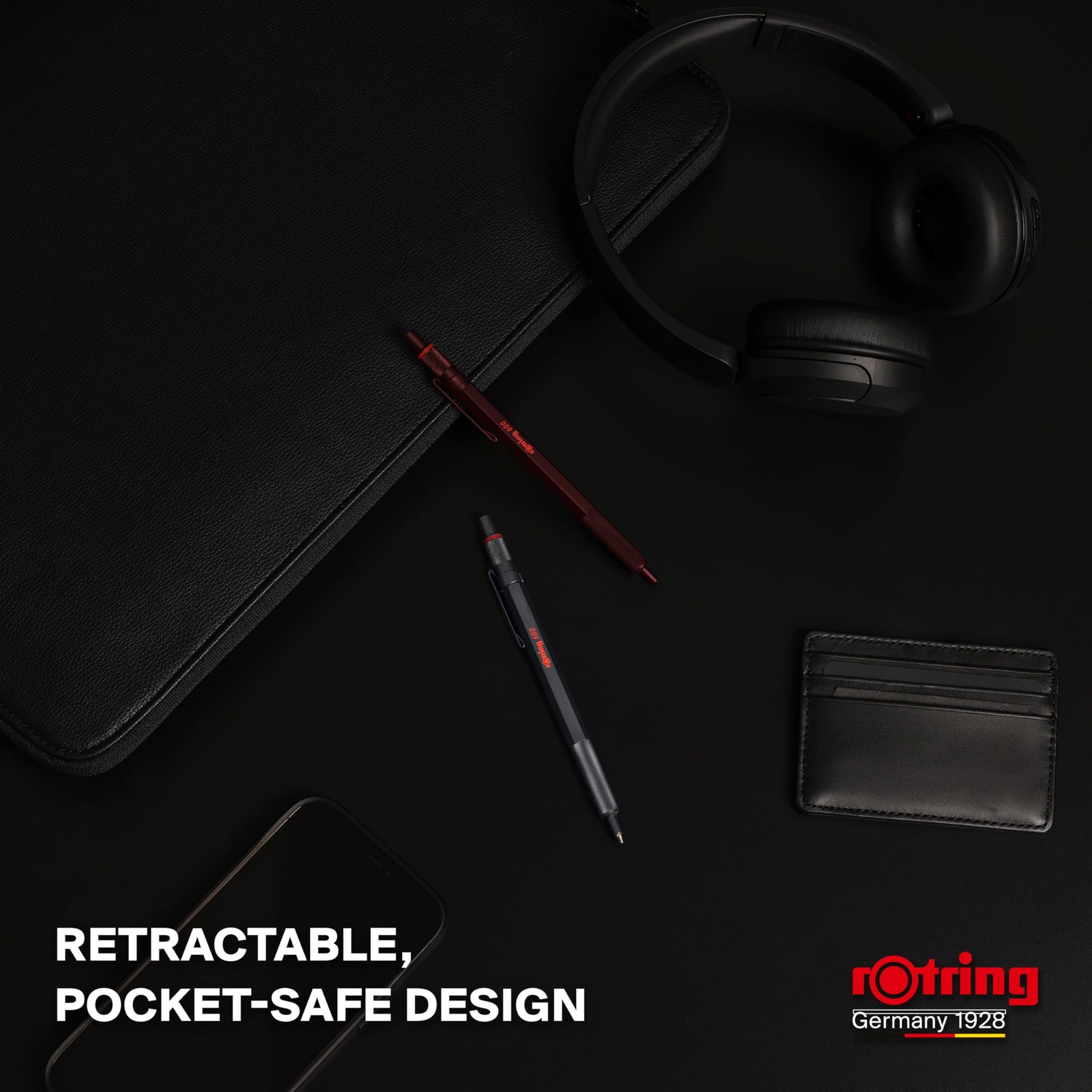 Rotring 600 Ballpoint Pen, Chocolate Truffle Design, Medium Nib, Oil-based Ink,