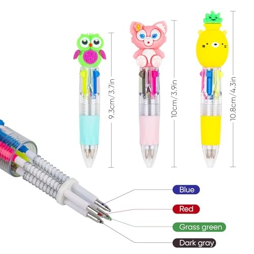 HNSYYF Multicolor Pen in One – 4-in-1 Cute Pens for Kids – 24 Count (Pack of 1)
