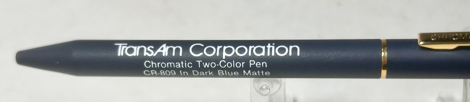 1987 Ritepoint CHROMATIC STANDARD 2-Color Salesman Sample CR-809 Advertising Pen