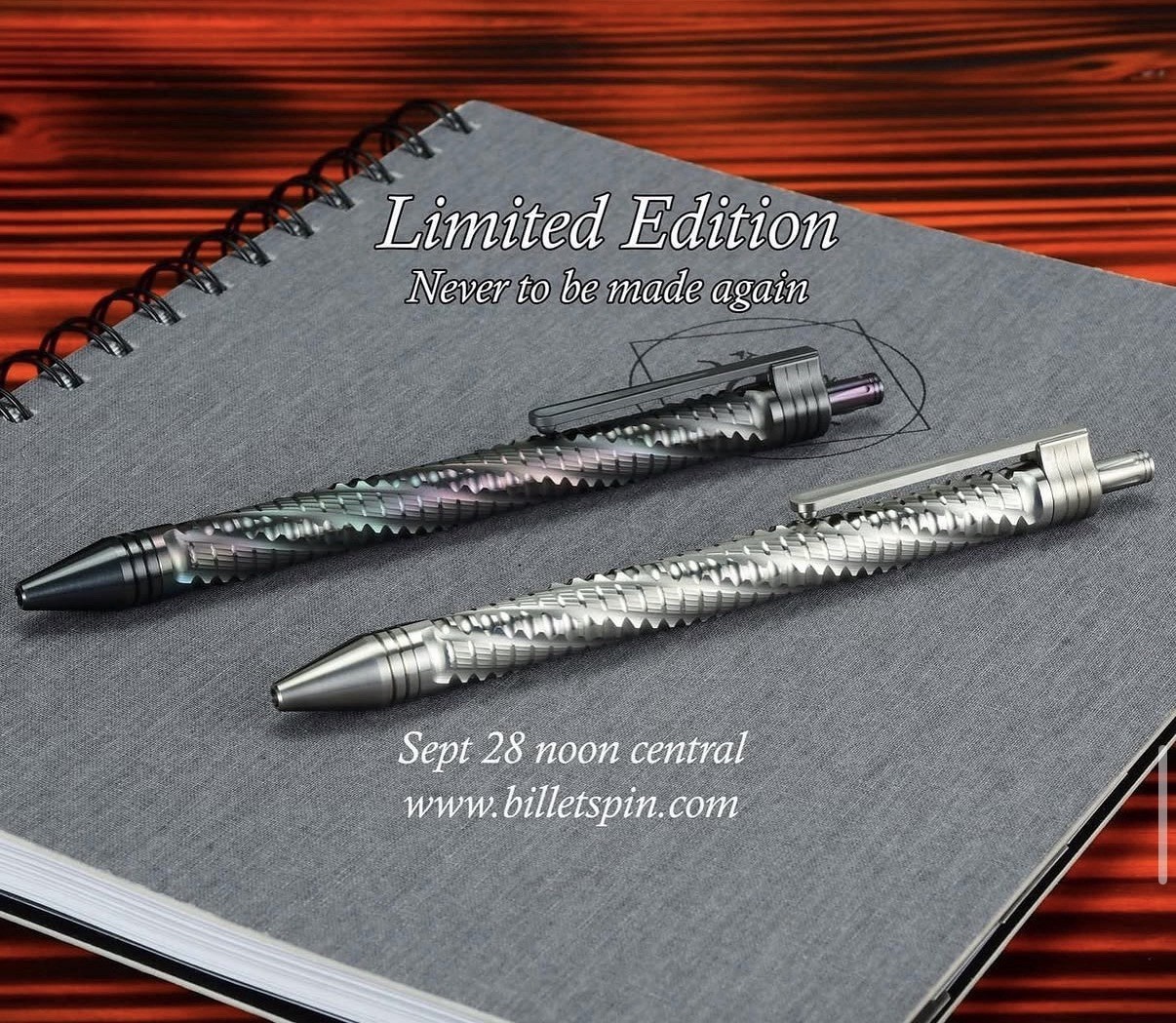 Billetspin Soul Pen Incredibly Rare Oil Slick Full Zirconium Limited Edition