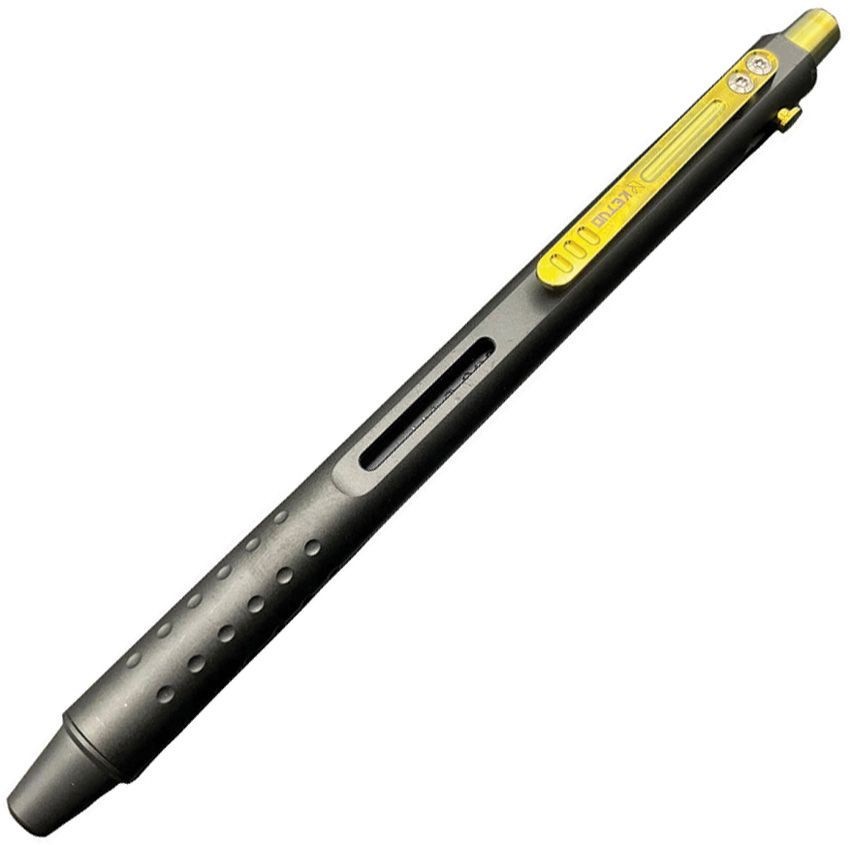 Ketuo Divot Pen Push-Button Black And Gold Titanium Construction 5.5″ Overall