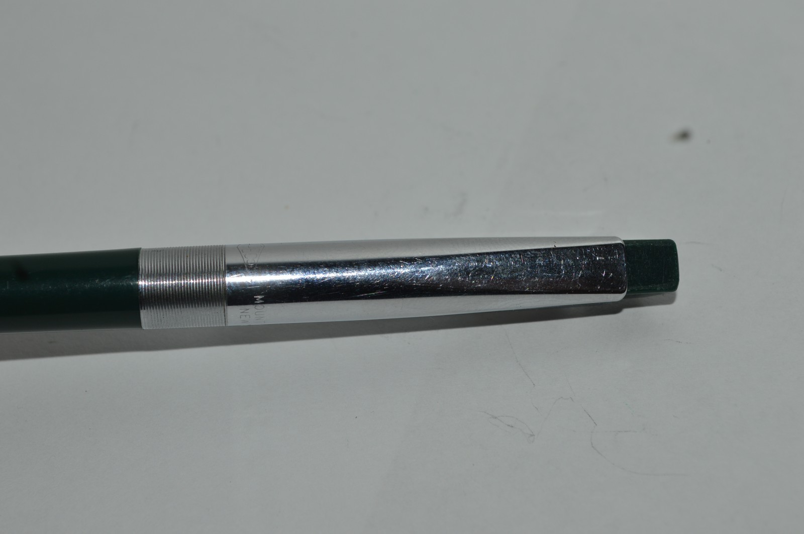 UNIPECO Ballpoint Pen Dark Green Square Clicker Light Used Circa 1960’s Tested