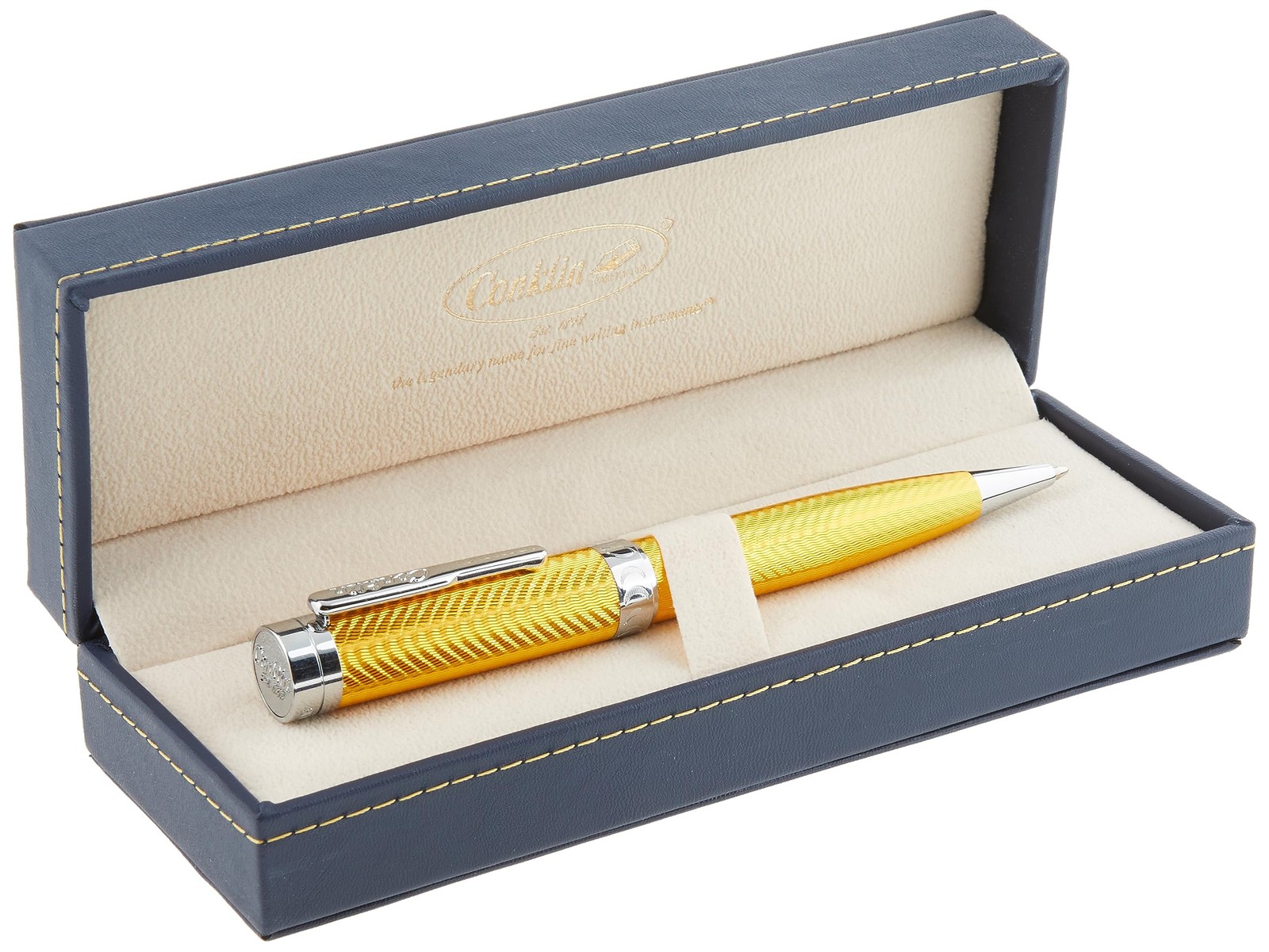 Conklin Herringbone Signature Ballpoint Pen – Trim Striking Engraved