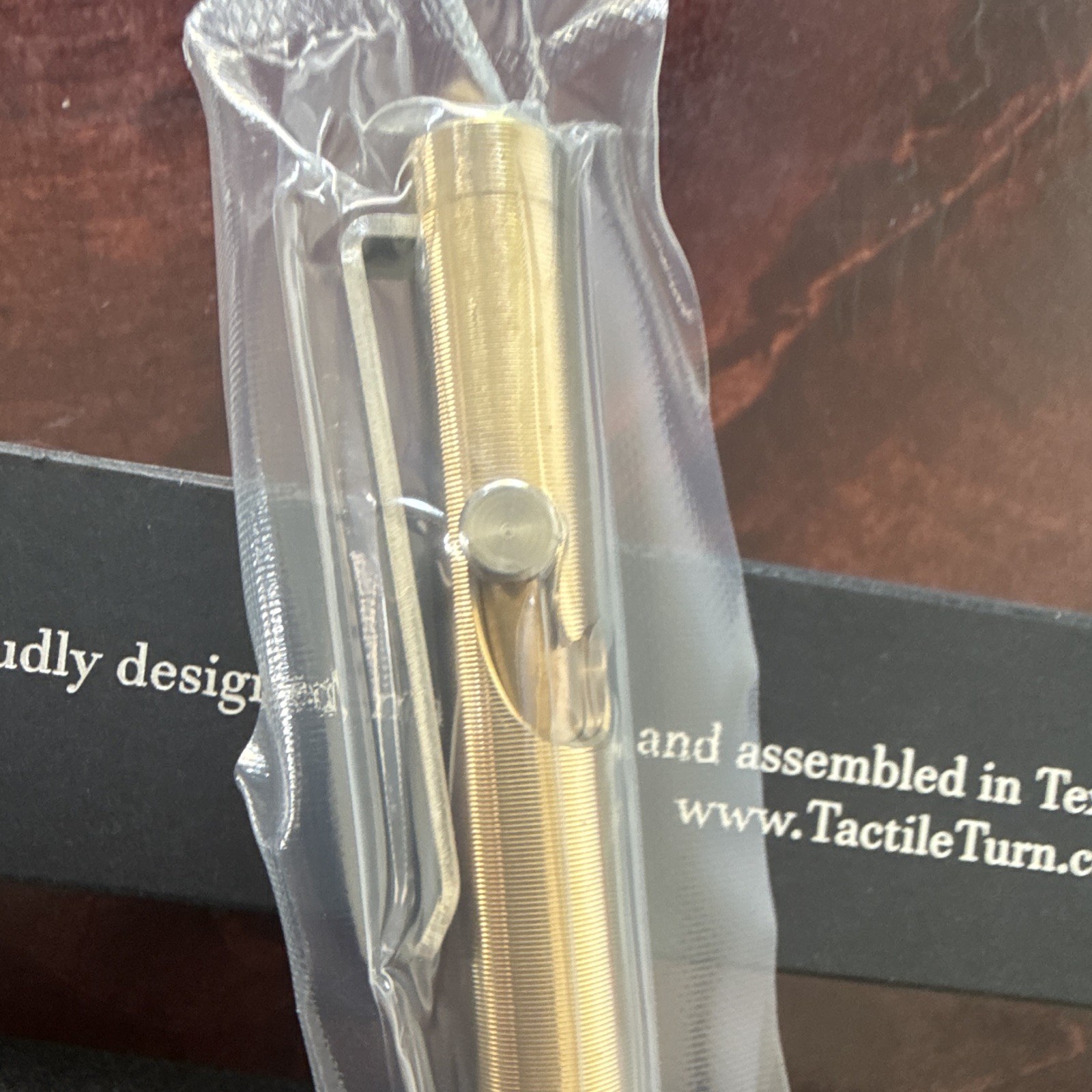 Tactile Turn Bronze Bolt Action Pen Black Ink BRANDED