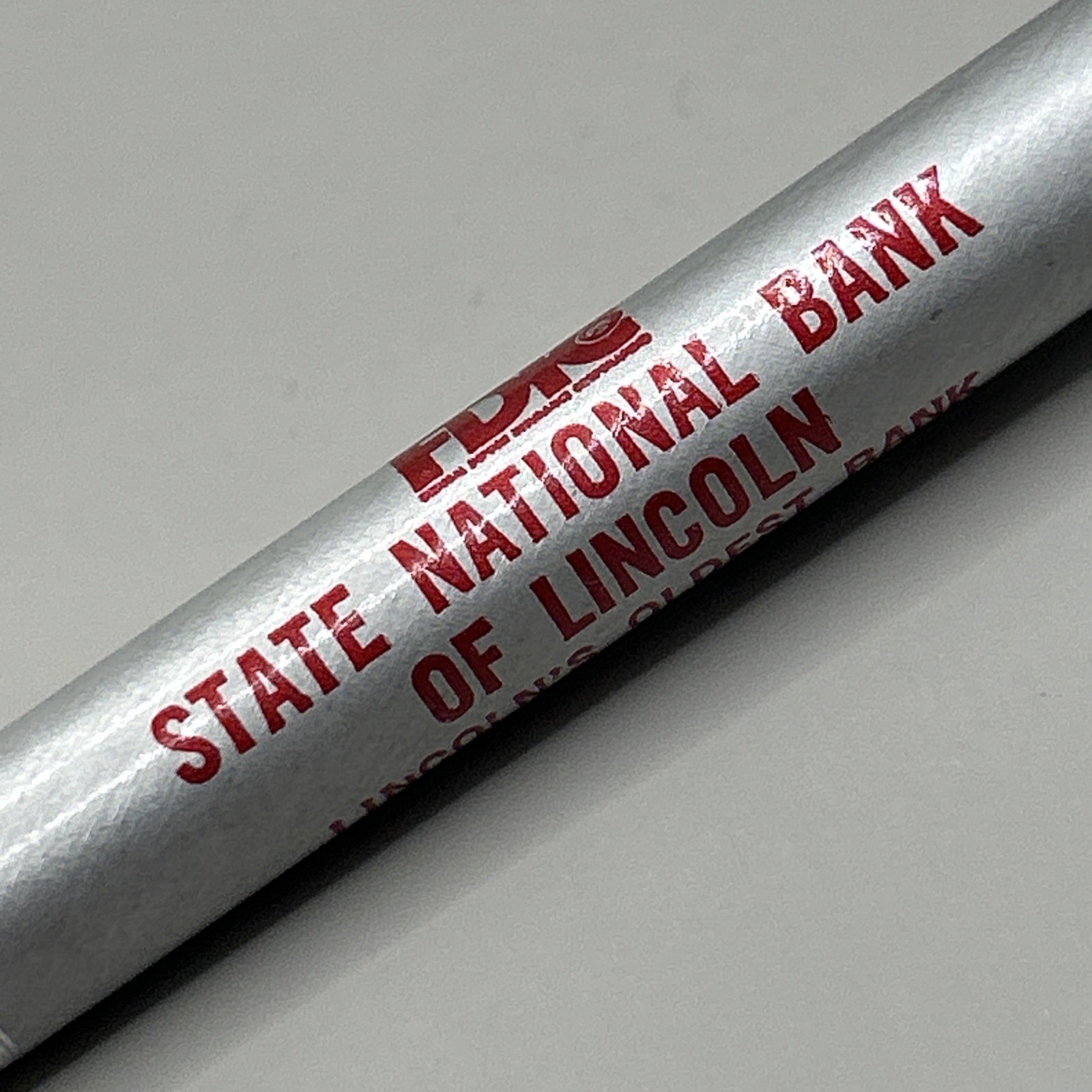VTG Ballpoint Pen STATE NATIONAL BANK OF LINCOLN Illinois