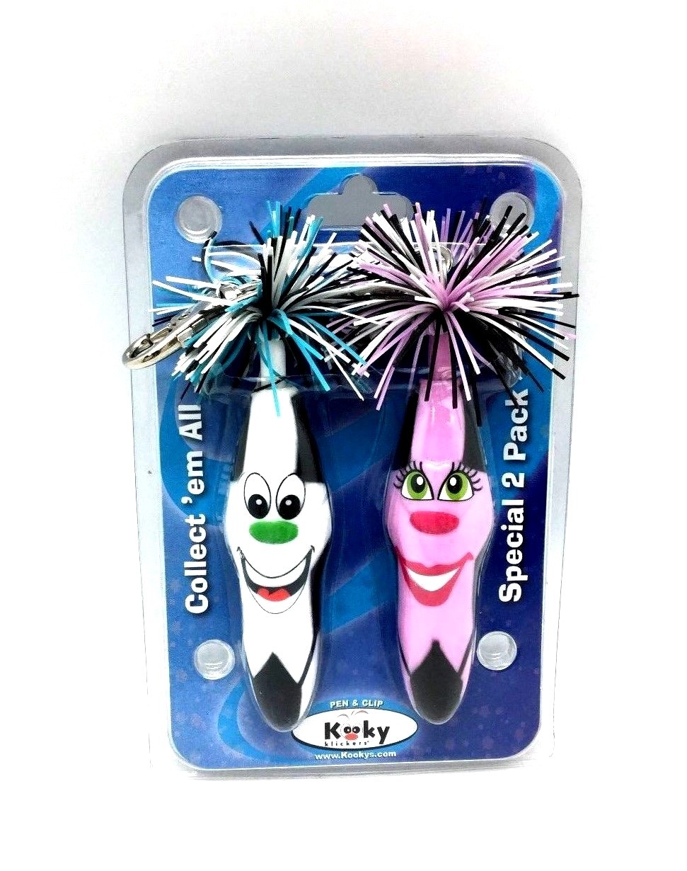 KOOKY KLICKERS 2pk POINT KREW 25 Strik’em Strik’er Soccer GIFT CLIP PENS PARTY