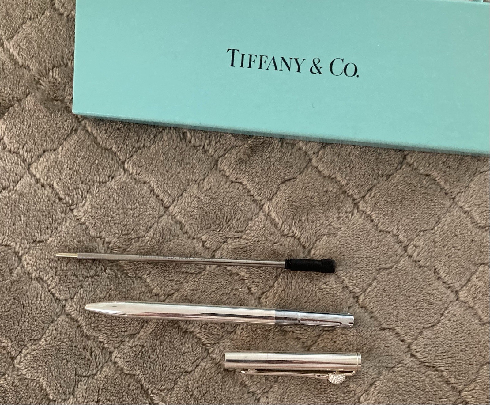 TIFFANY & CO 925 STERLING SILVER GOLF BALL & TEE BALLPOINT PEN W/BOX ARBY’S TOUR
