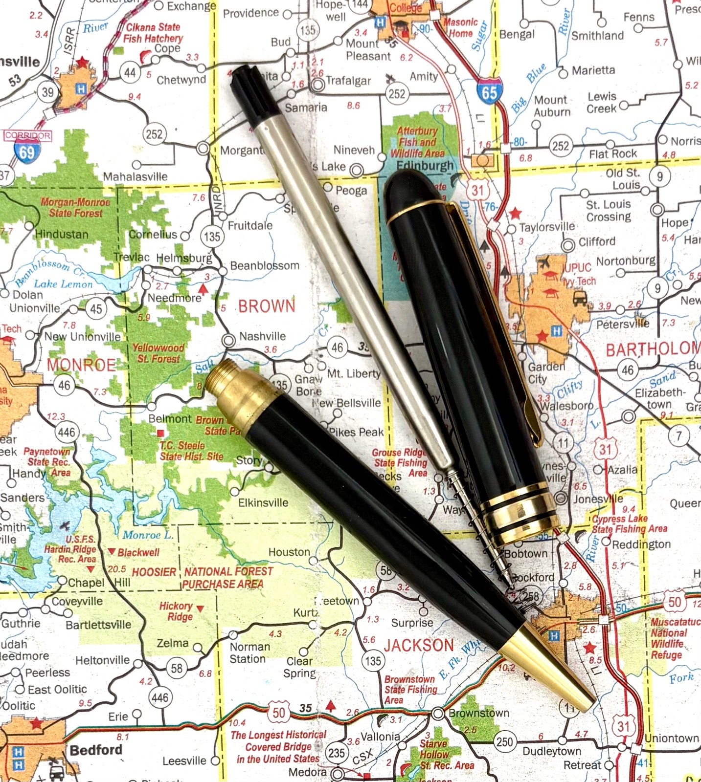 United States Customs Service Ballpoint Pen, Black plastic w/ Gold Plated Trim