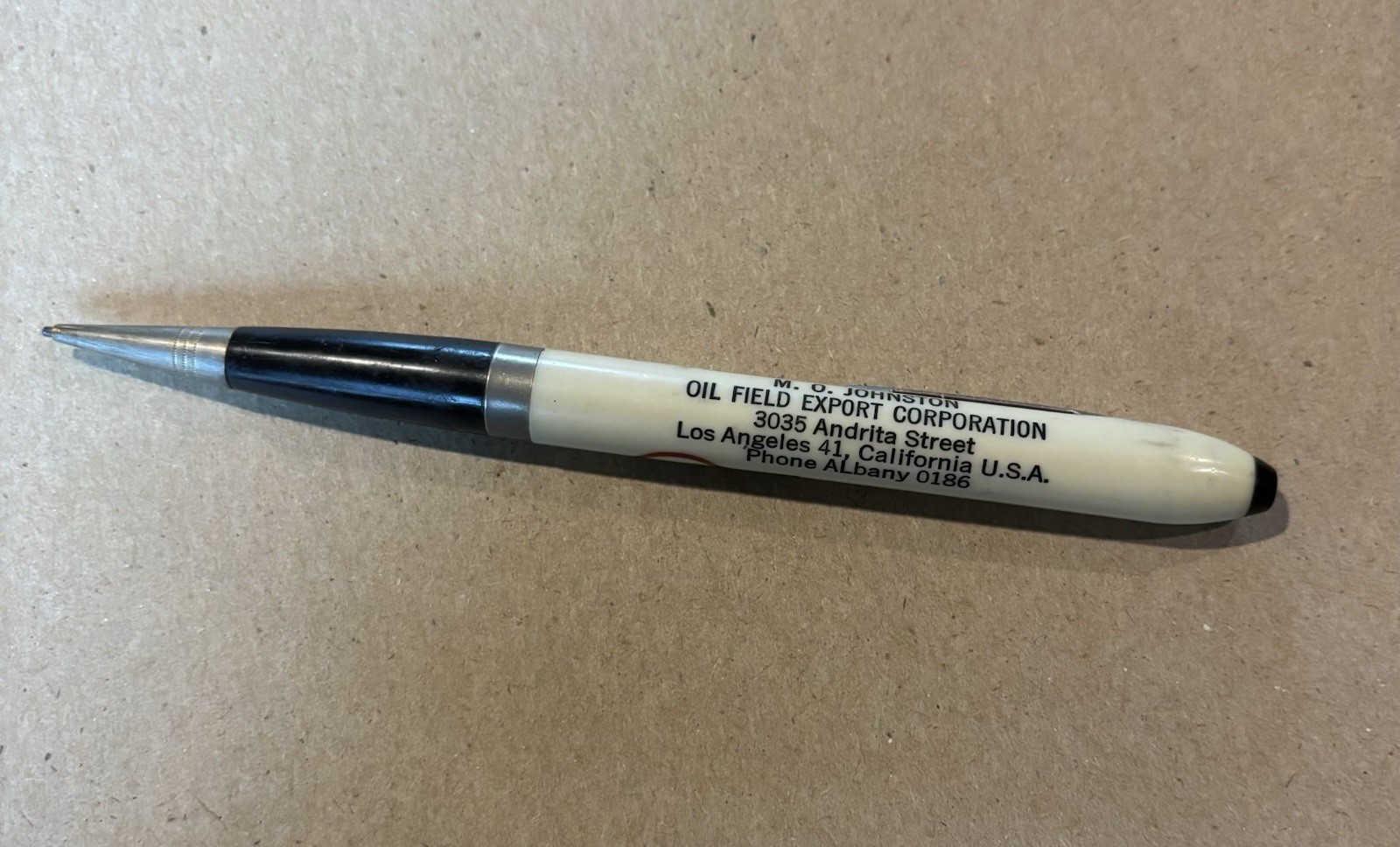 Johnston Oil Field Export Corp «Shoot Test» Mechanical pencil, pocket clip