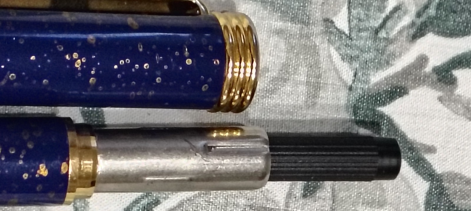 Over Size Colibri ROC Blue & Gold Trim Ball Point Pen