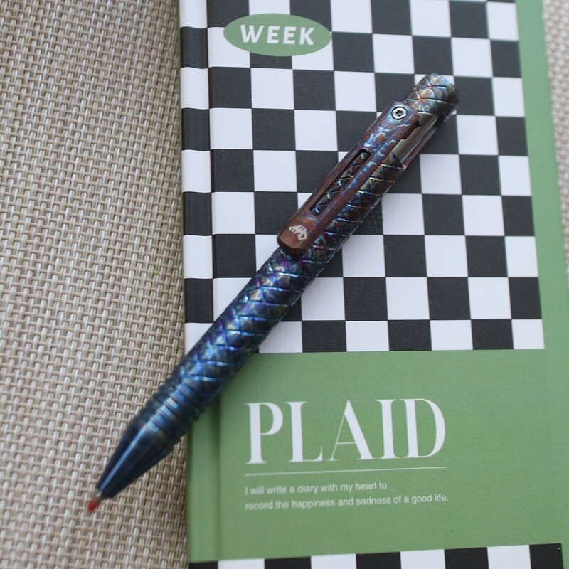 New EDC Titanium Alloy + POM / PEEK / PEI Pocket Pen Ballpoint Signature Gel Pen