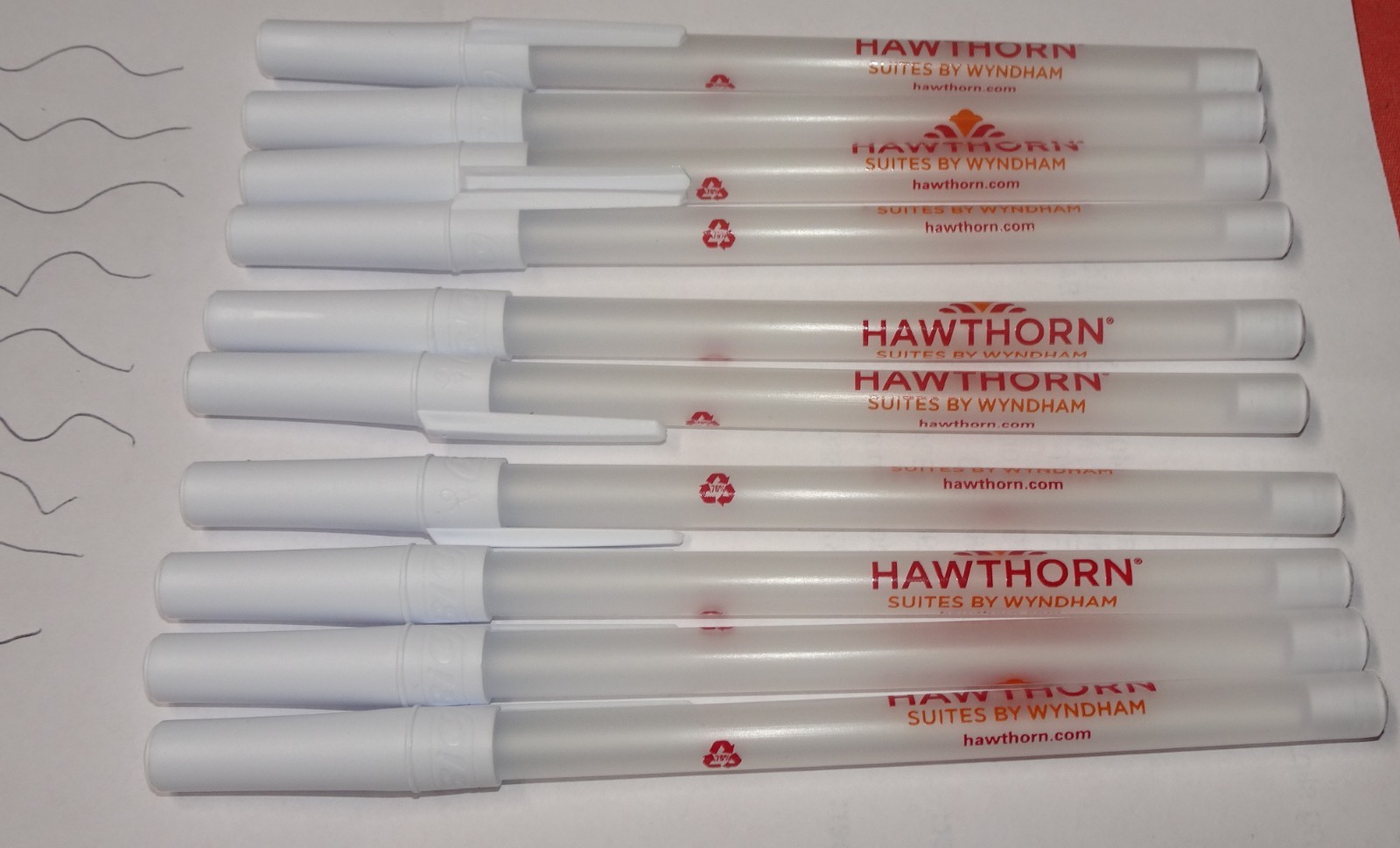 LOT OF 20 = Hawthorn suites by Wyndham Advertising pen Ink Black Ink