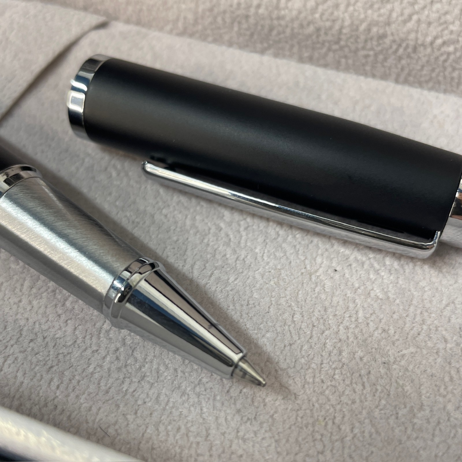 Belmont Rollerball Ballpoint Pens «Jonair» Custom Branded w/ Cases – SET OF 10