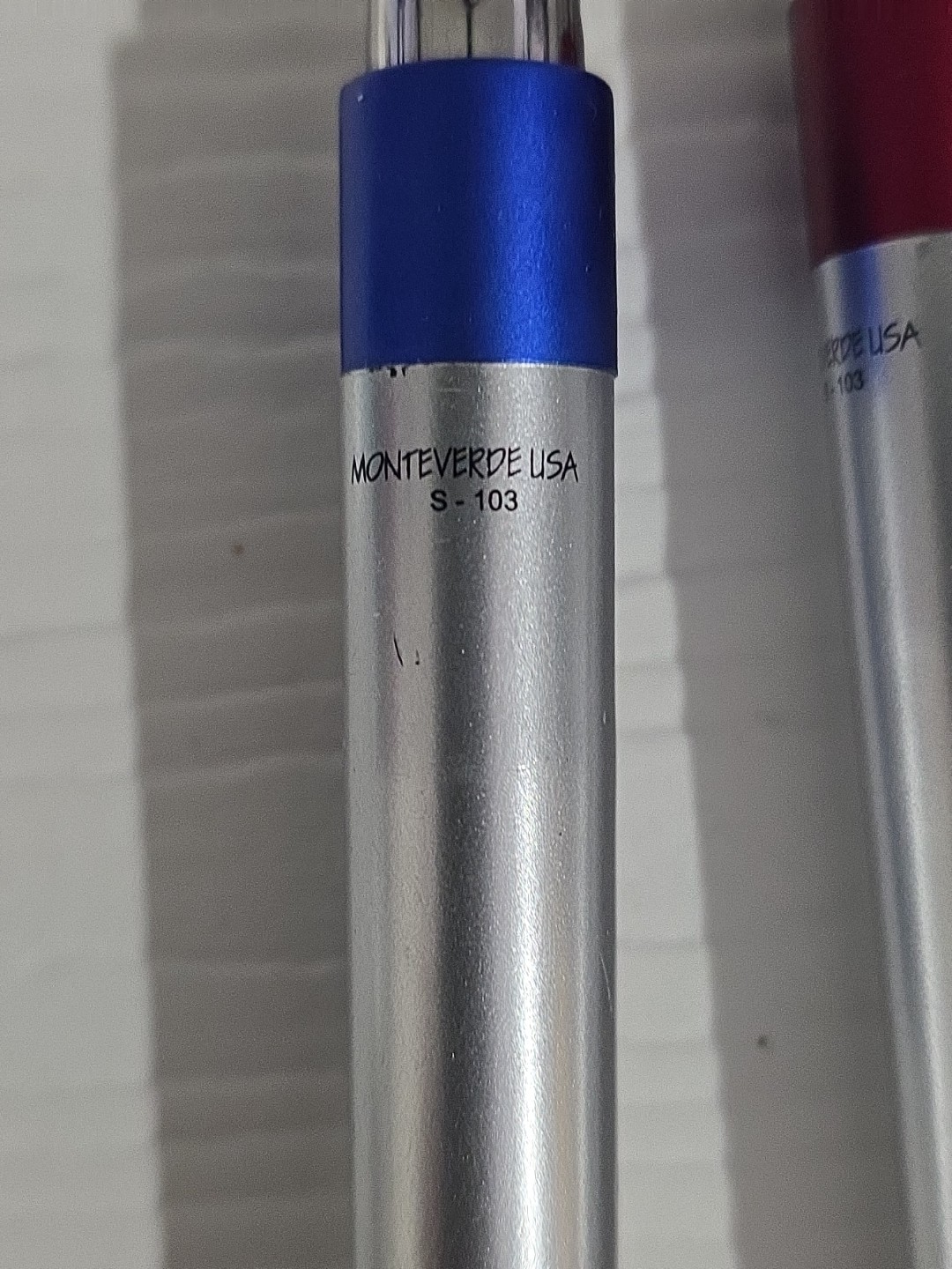 8x Monteverde S103 Ballpoint Pen With Front Stylus Rubber Grip Metal Barrel