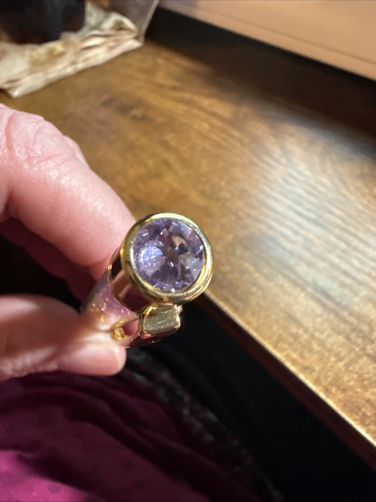 PenGems Pen with Gem – Purple with gold Tip