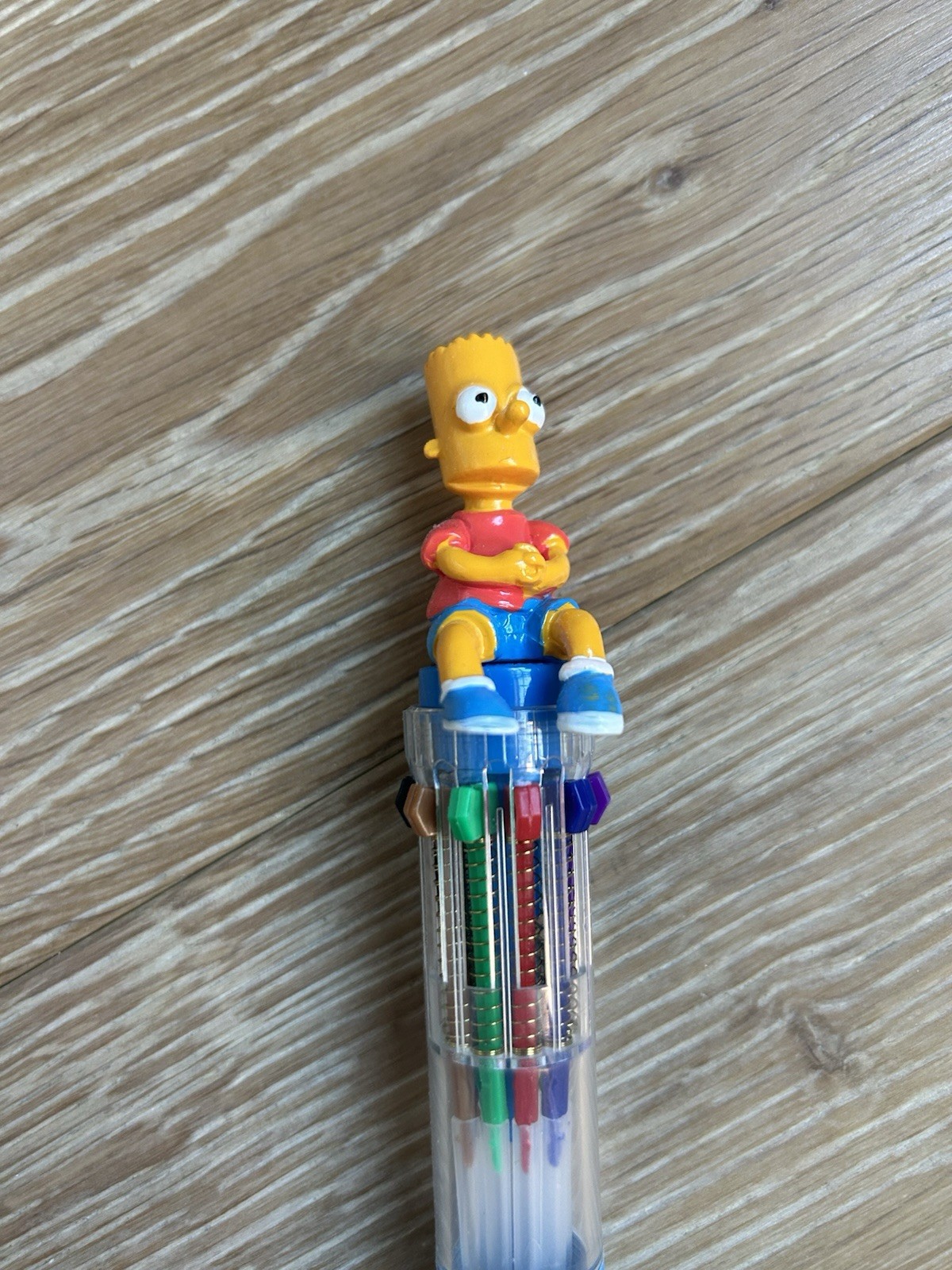 Homer Bart Lisa Simpsons Figurehead Multicolor Ball Point Pen Prototype Rare 3pc