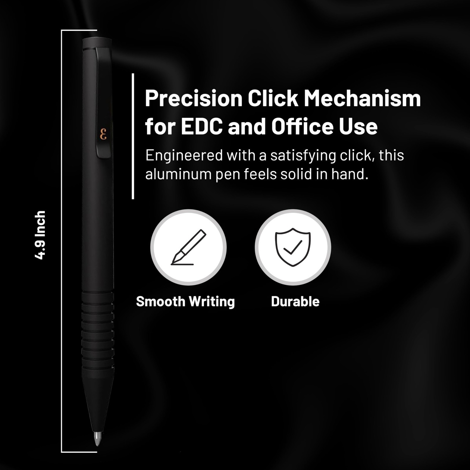 Compact Refillable 0.7mm Gel Pen – Super Matte Mini Twist Mechanism, Durable EDC