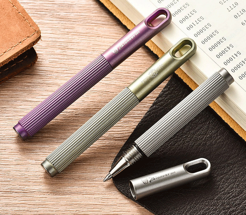 EDC Titanium Ballpoint Pen Signature Writing Pocket Pen Portable Keychain Pen