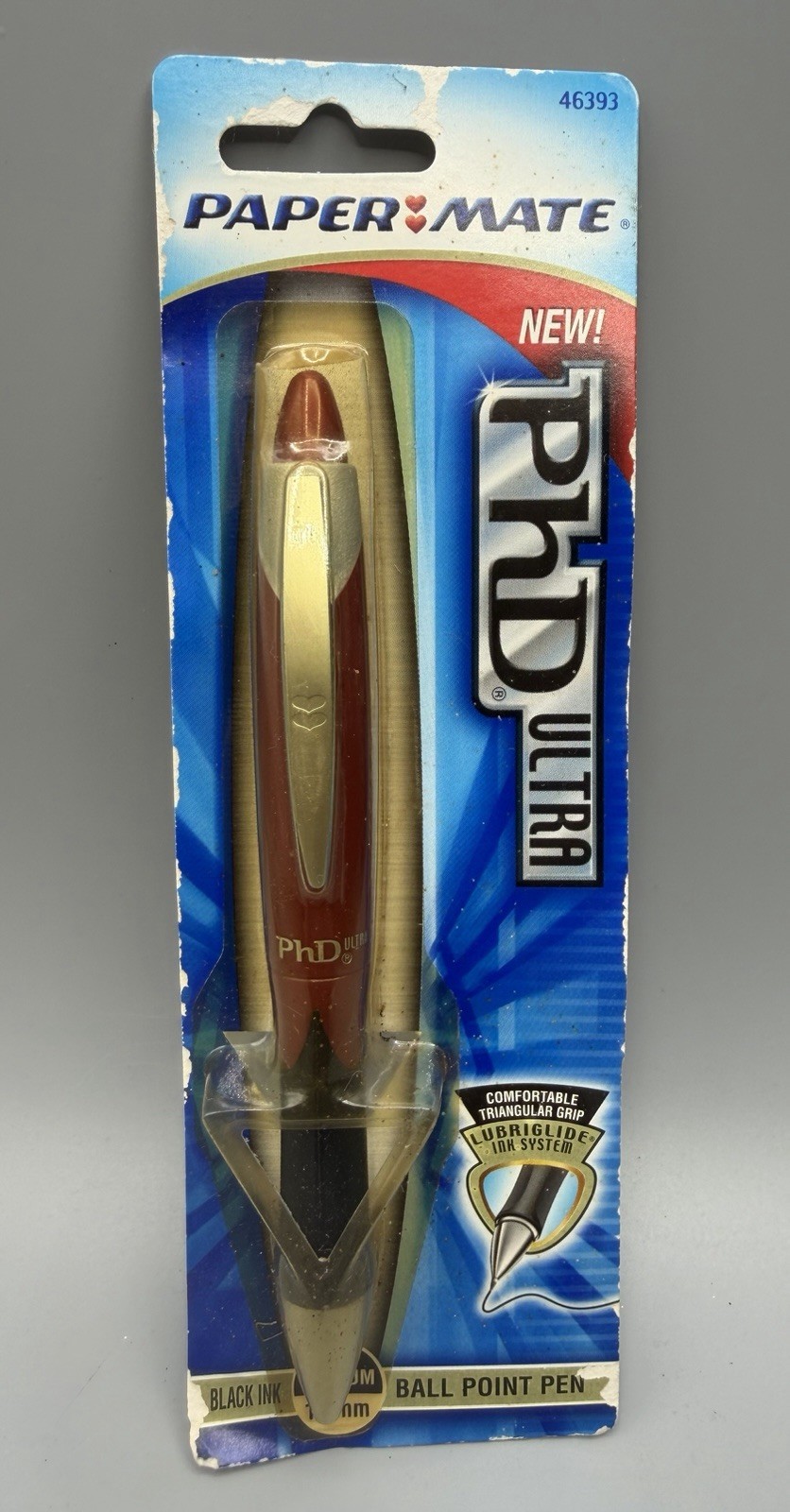 Paper Mate PhD Ultra Black Cherry Ball Point Pen NOS Medium Point Black Ink