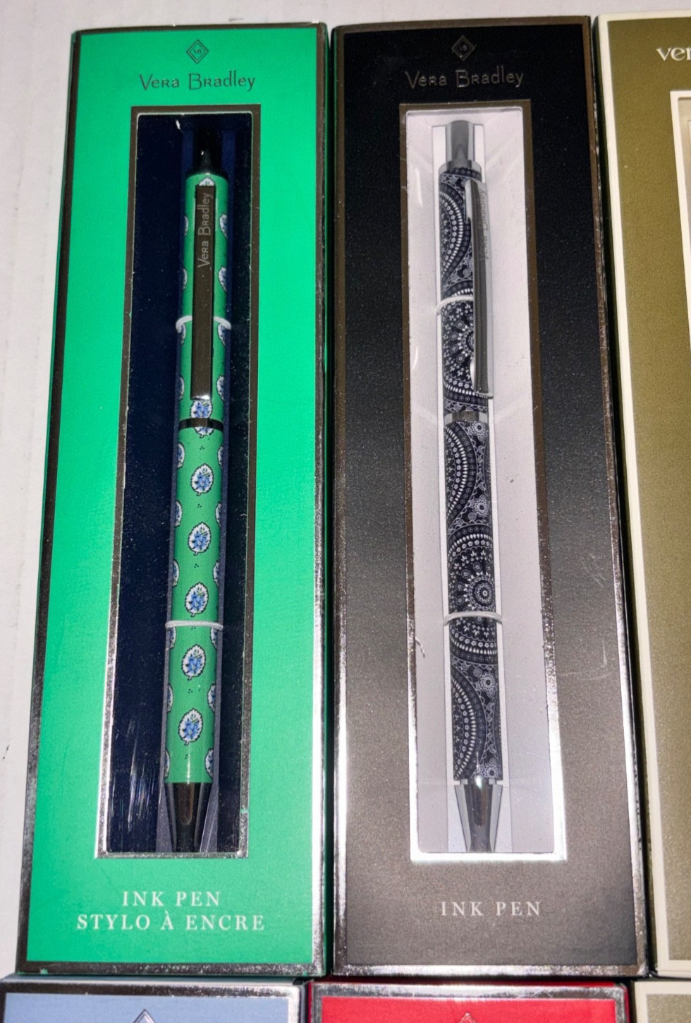 Vera Bradley Ball Point Pen, Black Ink, New In Box (You Choose)