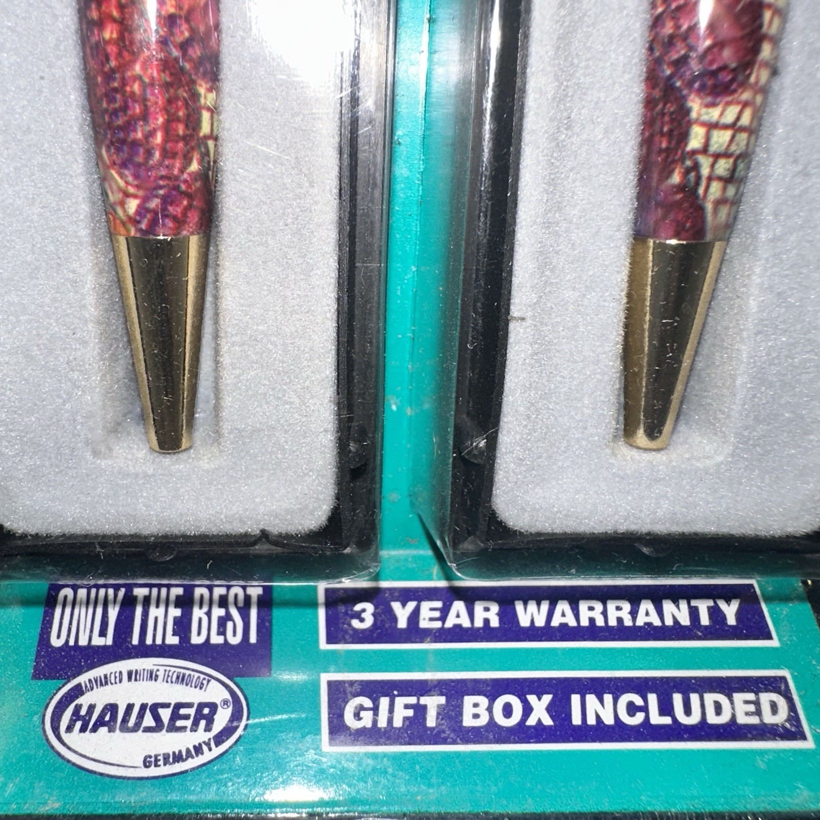 Europen Set Of Two Brass Body And 24kt Gold Plated Fittings Pens NWT