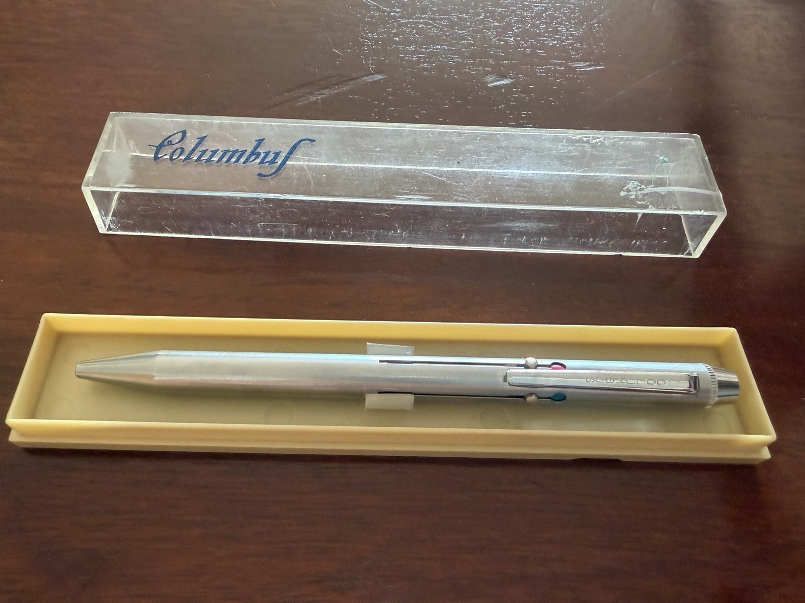 Columbus Ballpoint Pen 4 Colors Blue-Black-Green-Red Vintage Writes