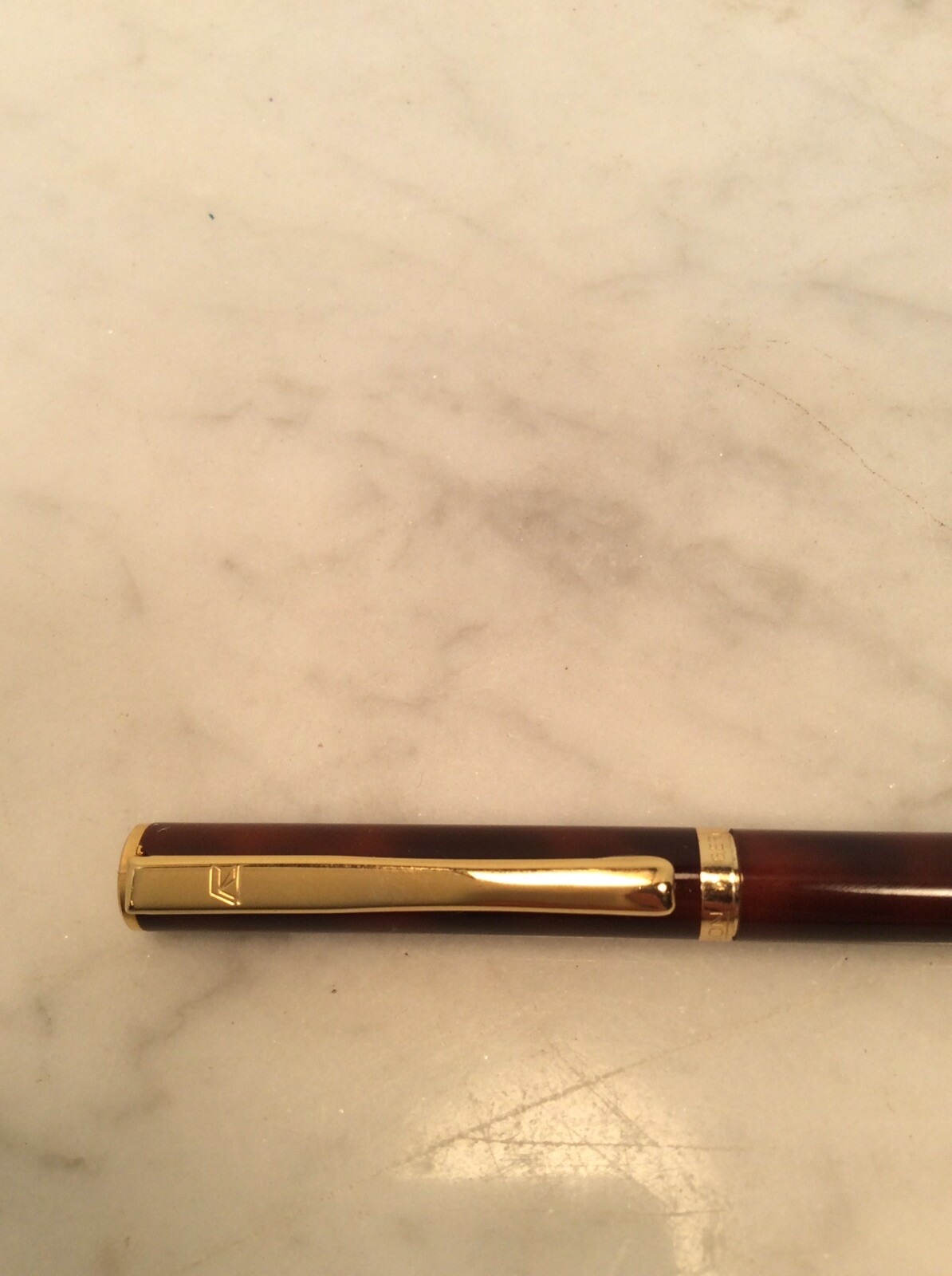 Vintage RONSON Ballpoint Pen Brown Marble Germany