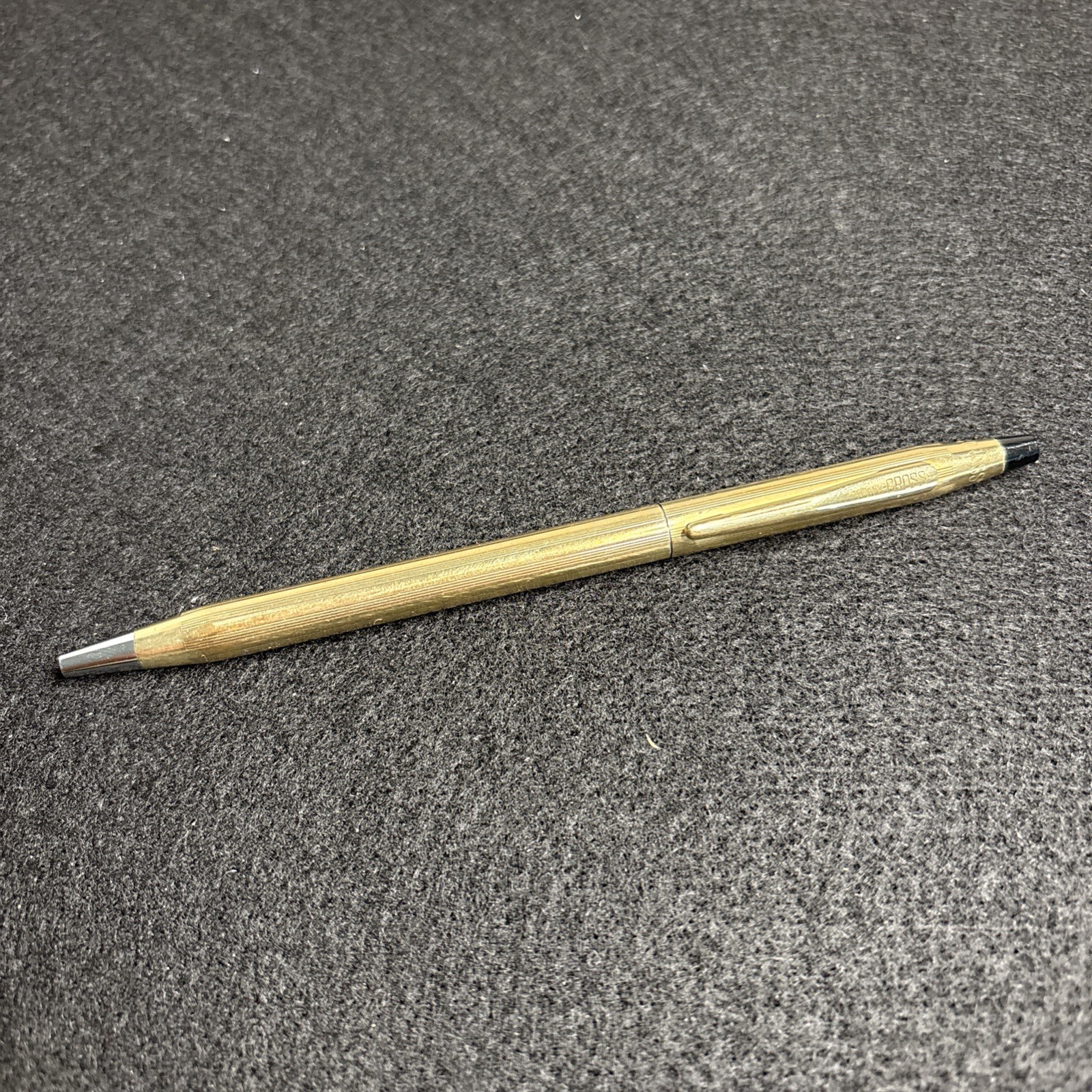 Cross 1/20 10KT Gold Filled Retractable Ballpoint Pen, Gold Trim, Blue & Black
