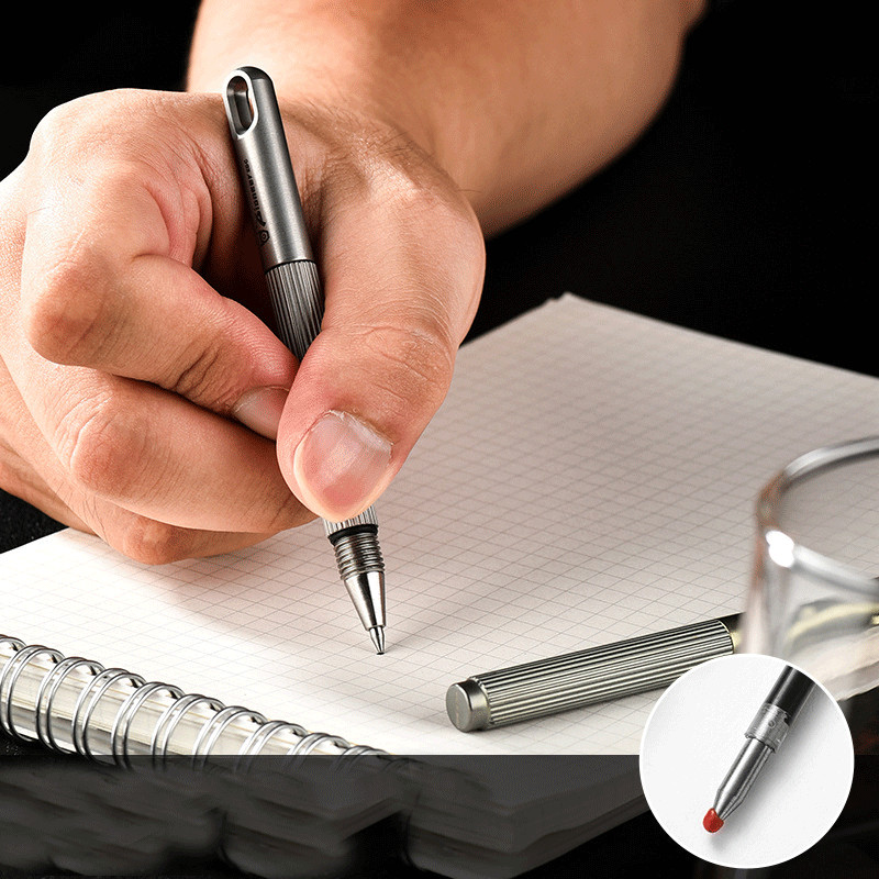 EDC Titanium Ballpoint Pen Signature Writing Pocket Pen Portable Keychain Pen