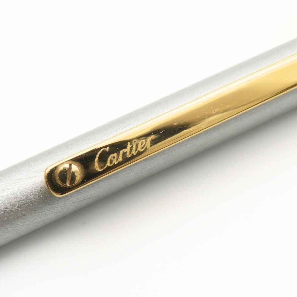 Cartier Santos de Cartier ST150192 Ballpoint Pen Silver Gold Twist Unisex