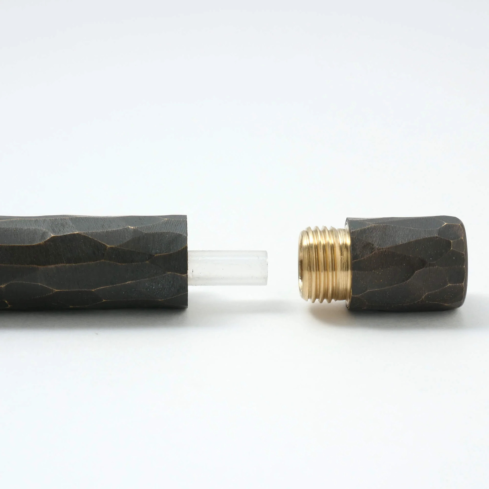 Kakimori Tzf-HK Brass Cap Ballpoint Pen 0.7mm Black Ink Japan TETZBO