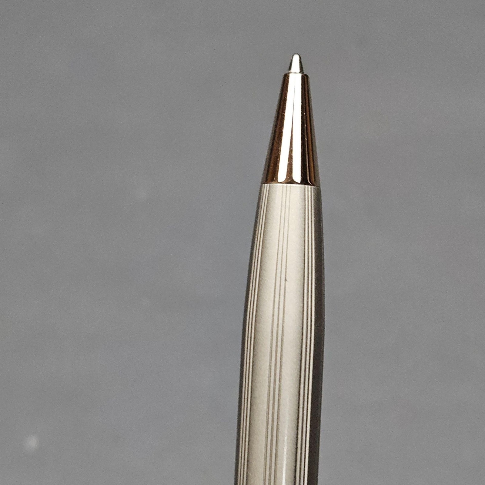 Retro 51 Metal 200 Series Ballpoint Pen Nickle Gold Trim Wood Case Vintage