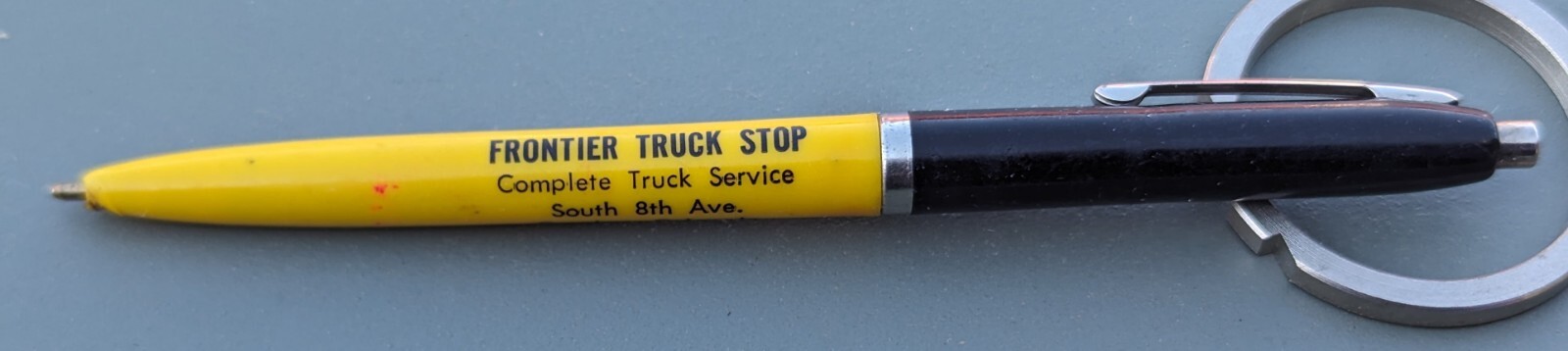 Frontier Truck Stop Greeley Co. Advertising Ball-point Don McBride A1