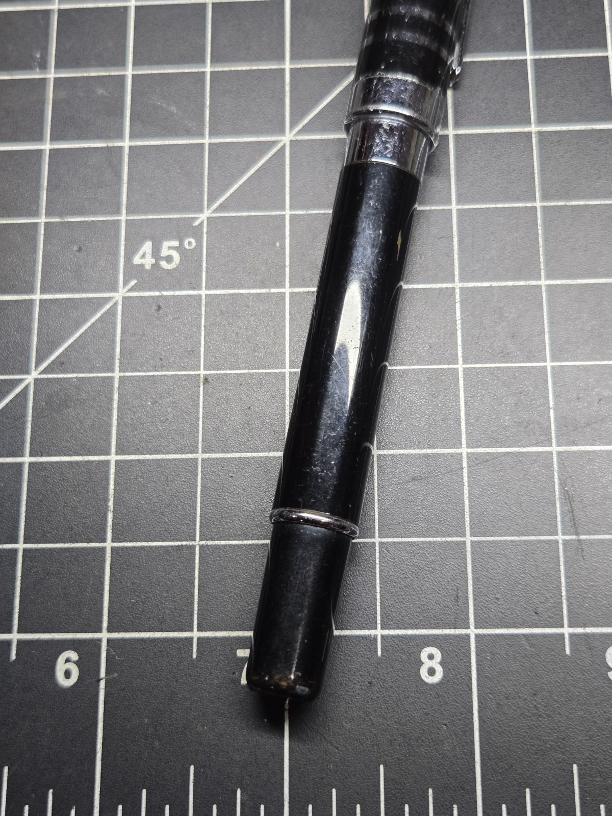 Montecristo Ballpoint Pen Built-in Twist Cigar Hole Punch Black Enamel