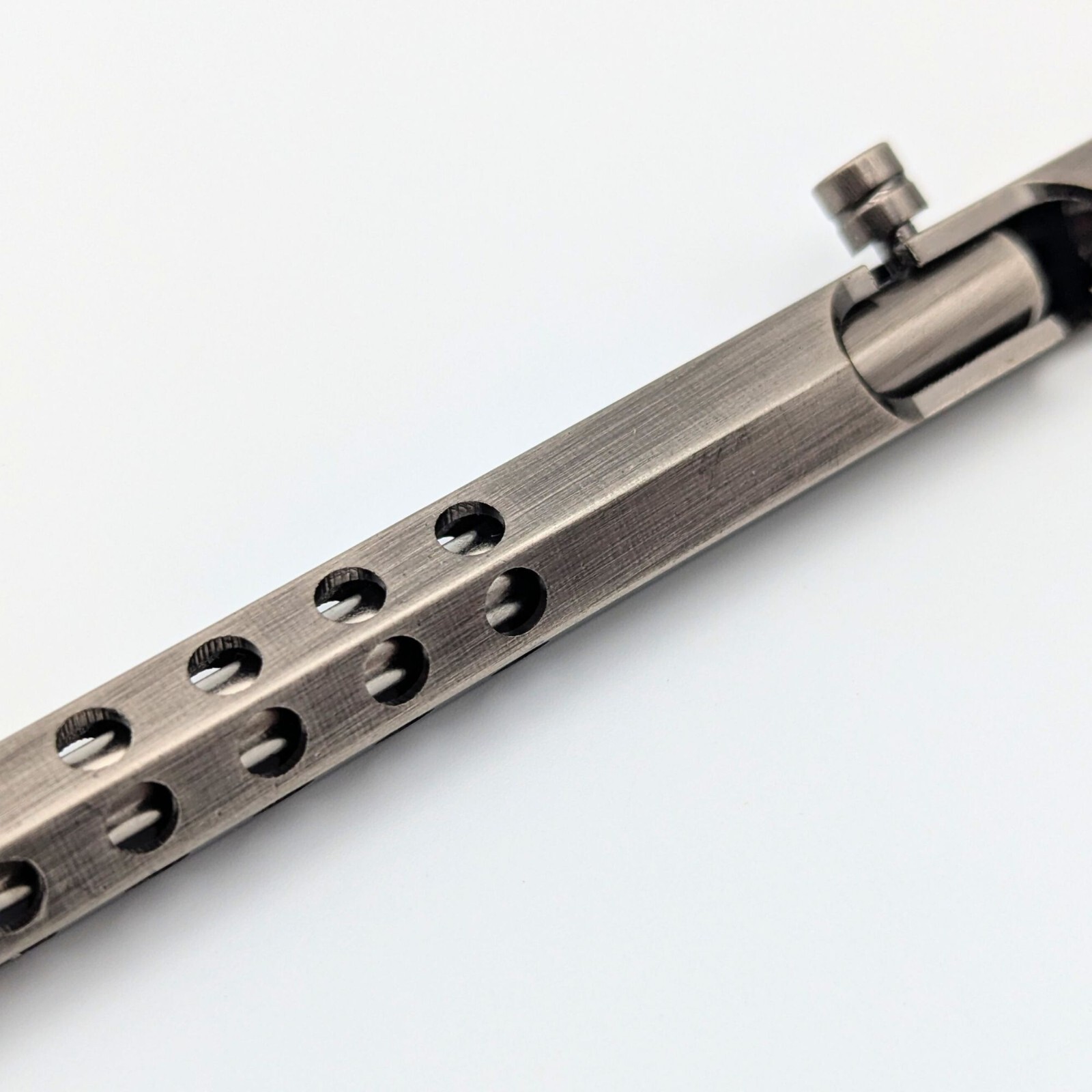 Bolt Action Ballpoint Pen Solid Brass EDC Six-edge Brushed Gunmetal – Great Gift