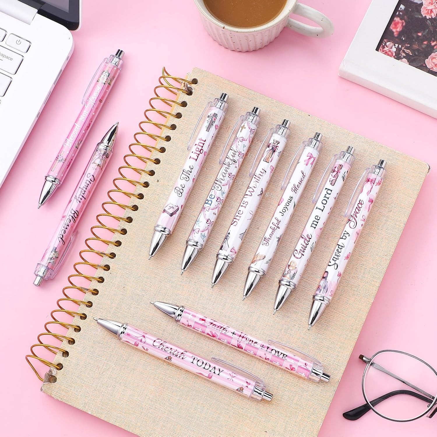10 Pcs Christian Pens for Women Religious Ink Pens Easter Gifts Inspirational…
