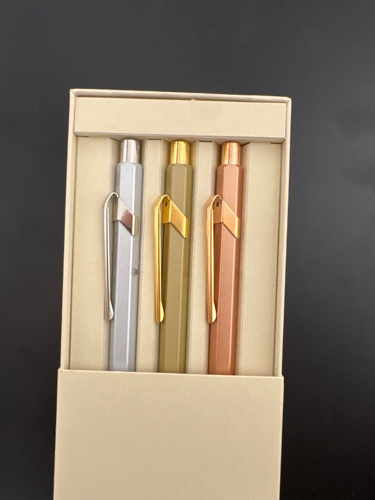 Rolex/Carand’Ache 3 Pen Set . New In Box. Gifted by authorized dealer.