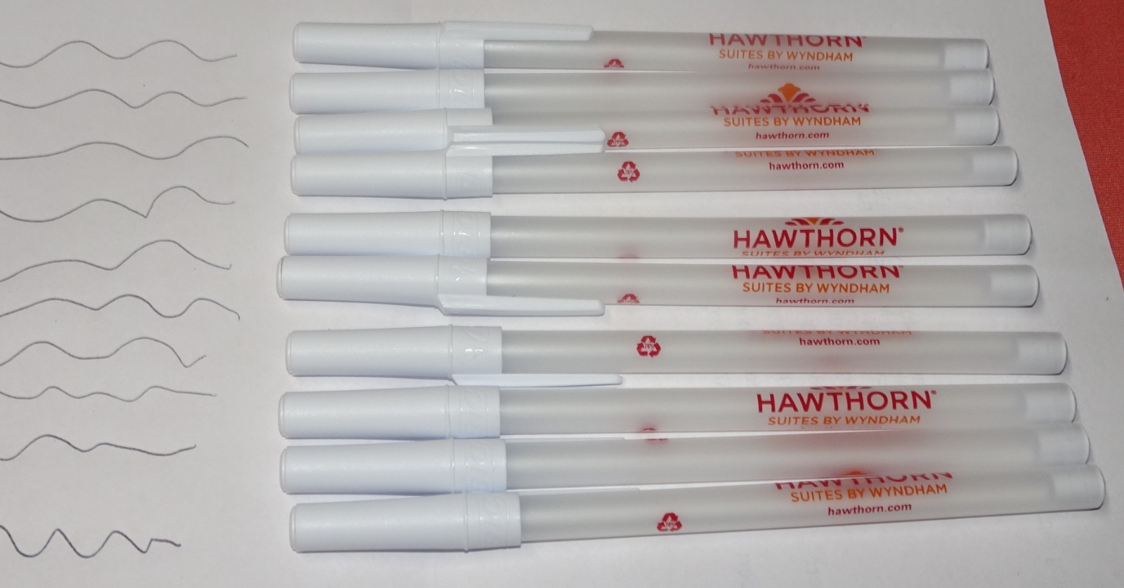LOT OF 20 = Hawthorn suites by Wyndham Advertising pen Ink Black Ink