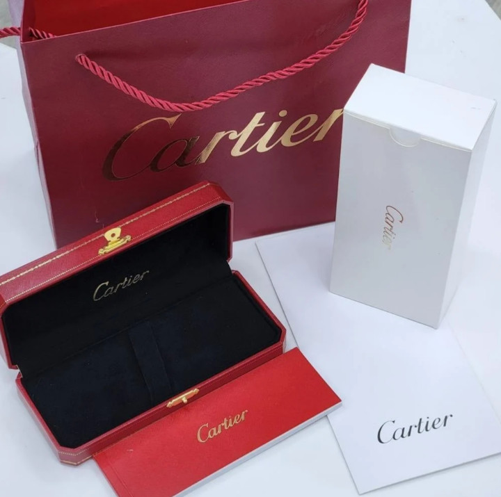 Cartier Santos Rollerball Pen Silver Trim Luxury Gift Box New